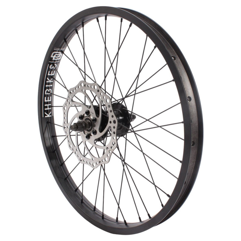 Roue avant cargo KHE BIKES Black jack disc 6T noire - 20 pouces