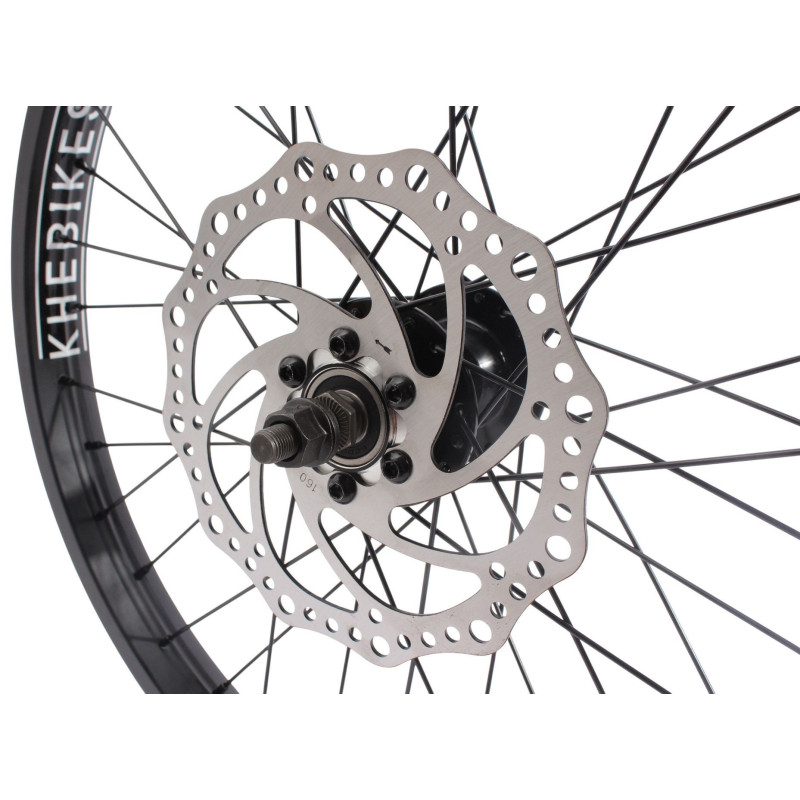 Roue avant cargo KHE BIKES Black jack disc 6T noire - 20 pouces