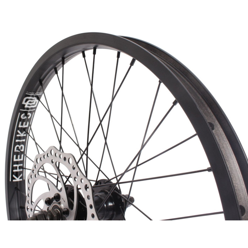 Roue avant cargo KHE BIKES Black jack disc 6T noire - 20 pouces