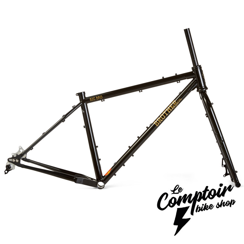 Kit Cadre BROTHER CYCLES Big Bro Stealth Black M 4130 Chromoly Gravel | Le Comptoir Bike Shop