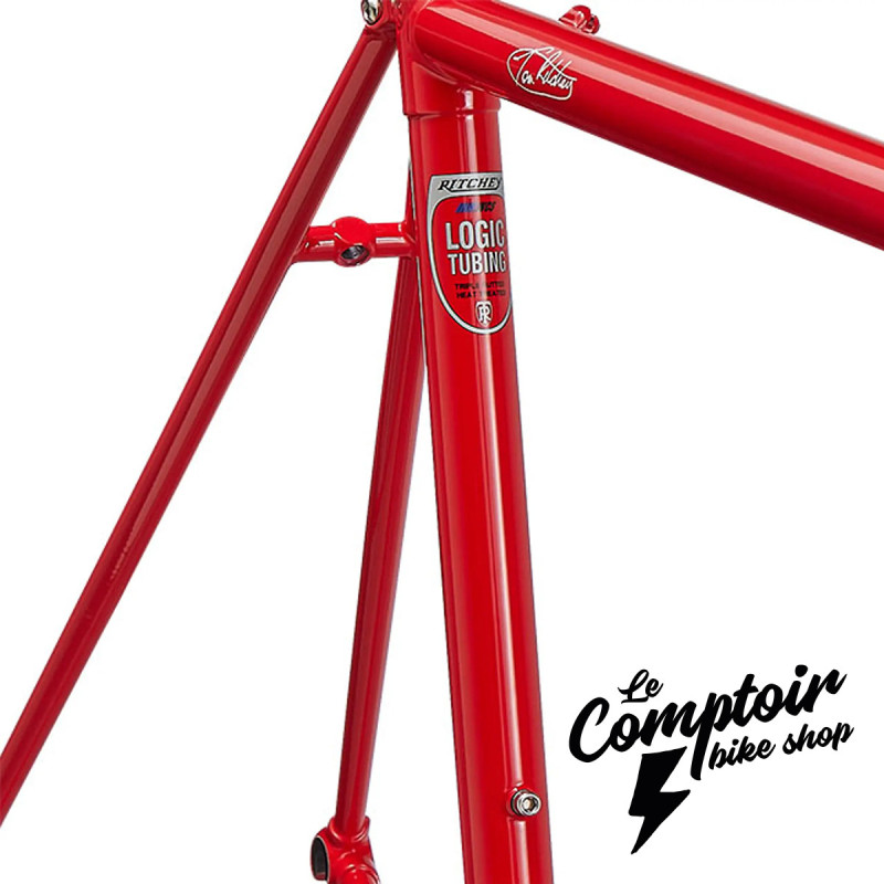 Kit Cadre RITCHEY Road Logic Signature Edition 51cm Acier Route Classic Red #savetherimbrake | Le Comptoir Bike Shop