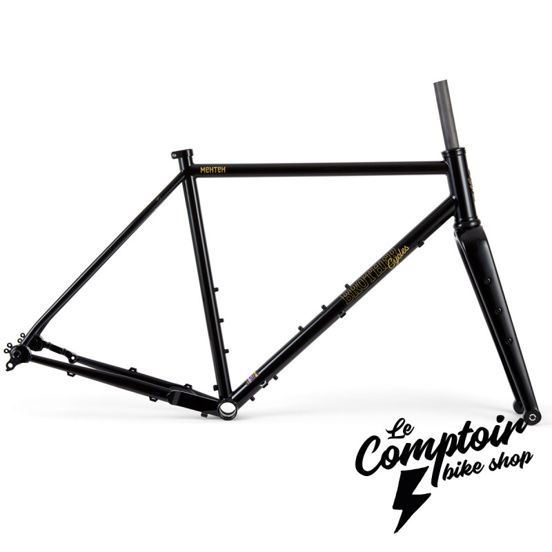 Kit Cadre BROTHER CYCLES Mehteh Stealth Black XS Reynolds 725 Gravel | Le Comptoir Bike Shop