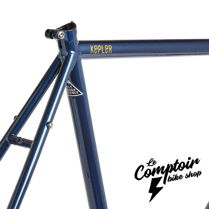 Kit Cadre BROTHER CYCLES Kepler Metallic Blue 56cm Reynolds 725 Touring Gravel | Le Comptoir Bike Shop