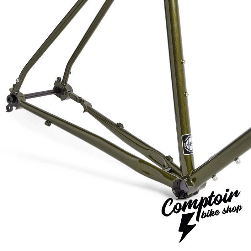 Kit Cadre BROTHER CYCLES Kepler Metallic Green 52cm Reynolds 725 Touring Gravel | Le Comptoir Bike Shop