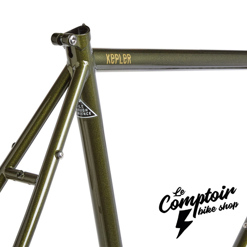 Kit Cadre BROTHER CYCLES Kepler Metallic Green 52cm Reynolds 725 Touring Gravel | Le Comptoir Bike Shop