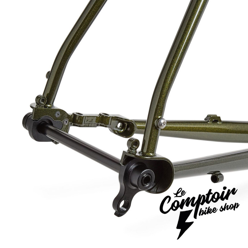 Kit Cadre BROTHER CYCLES Kepler Metallic Green 52cm Reynolds 725 Touring Gravel | Le Comptoir Bike Shop