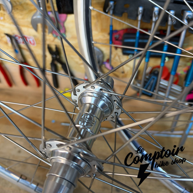 Roue Avant Fixie 700C H PLUS SON Archetype / BLB King Chrome