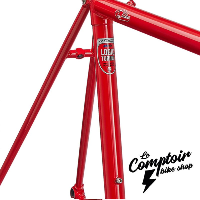 Kit Cadre RITCHEY Road Logic Signature Edition 59cm Acier Route Classic Red #savetherimbrake | Le Comptoir Bike Shop