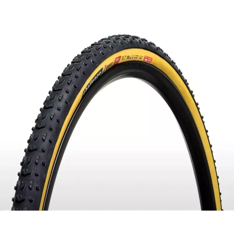 Pneu CHALLENGE Grifo TLR 300 TPI 33mm Black Tan | Comptoir Bike Shop Paris