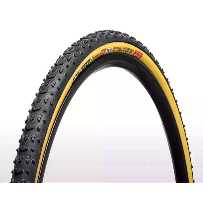 Pneu CHALLENGE TLR Open Grifo 300 Tpi - 33mm - Black/Tan
